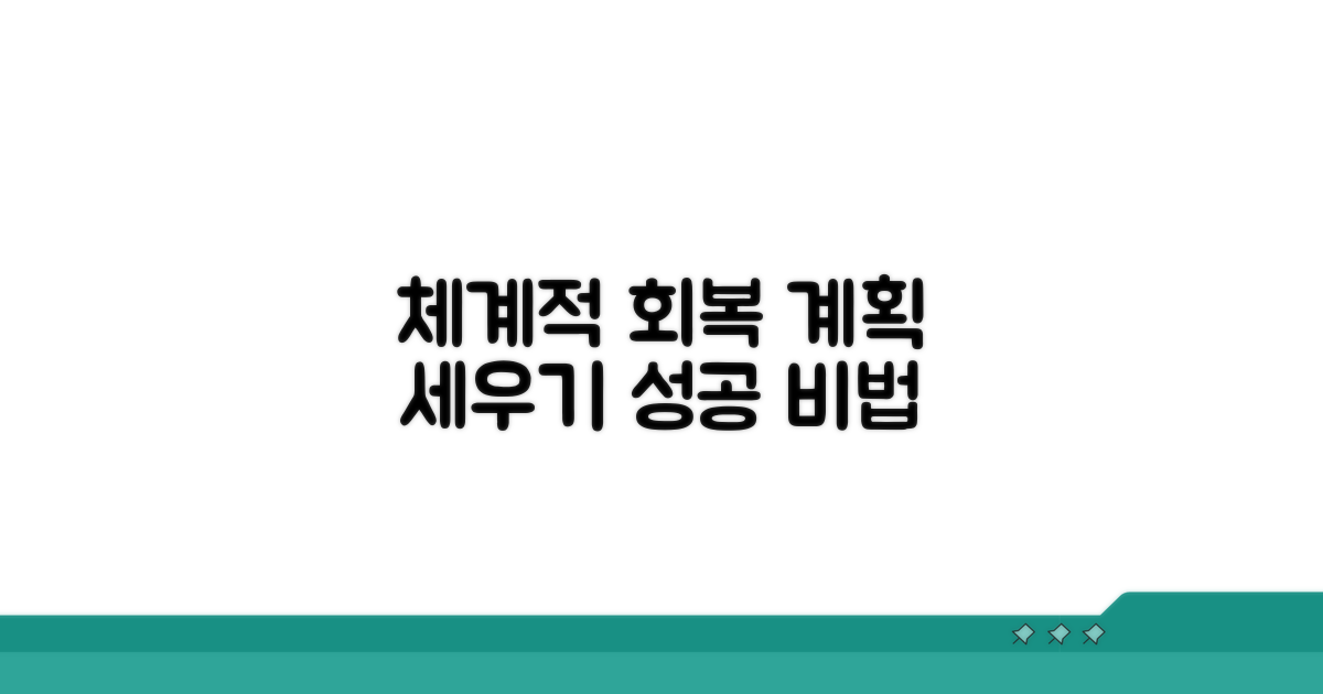 체계적인 회복 계획 세우기