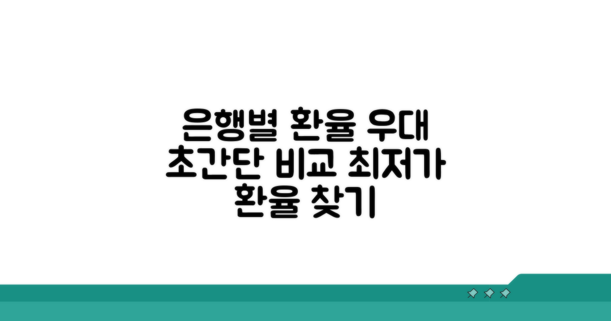 은행별 환율 우대 꼼꼼 비교