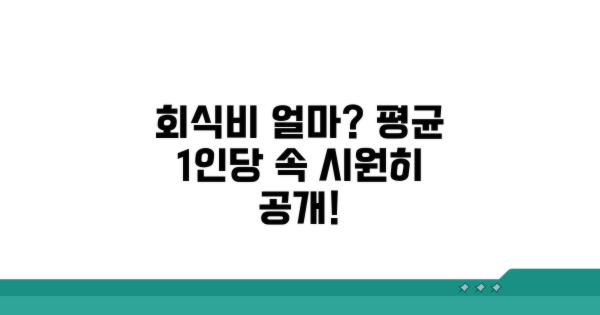 회식비 1인당 평균 얼마?