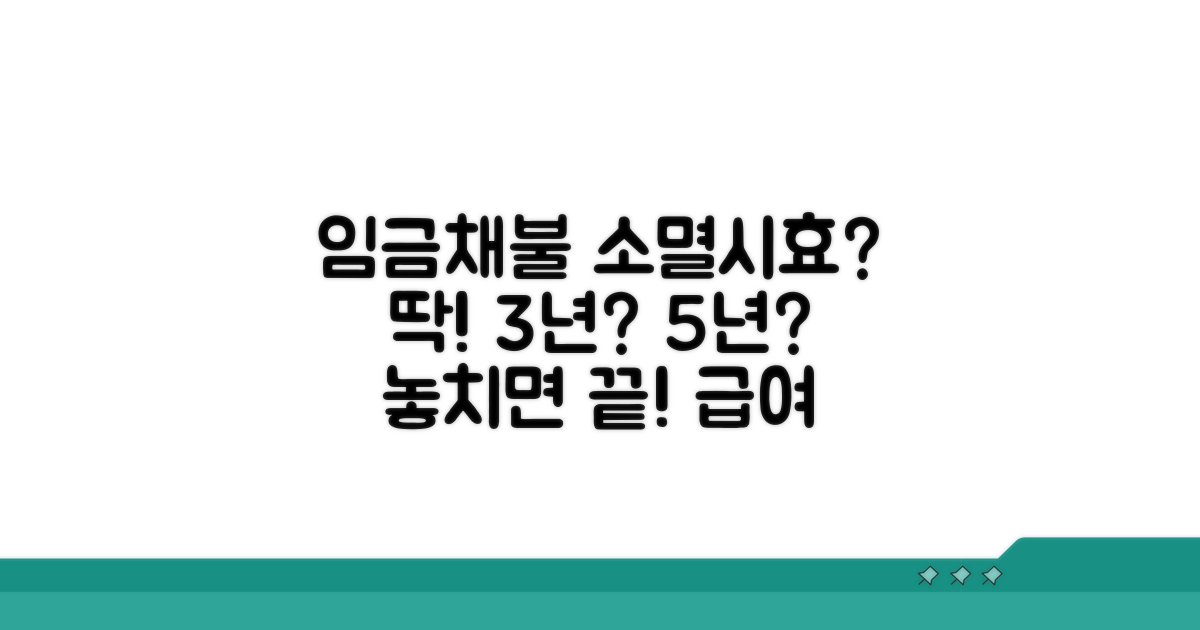 임금채불 소멸시효: 핵심 개념과 기간