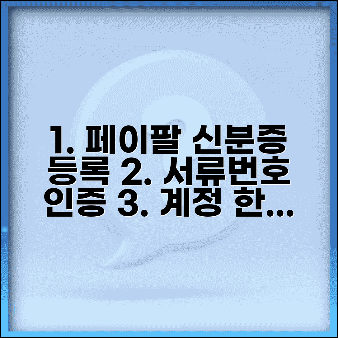페이팔 서류번호 인증 과정 | 본인 확인을 위한 신분증 등록과 계정 한도 해제