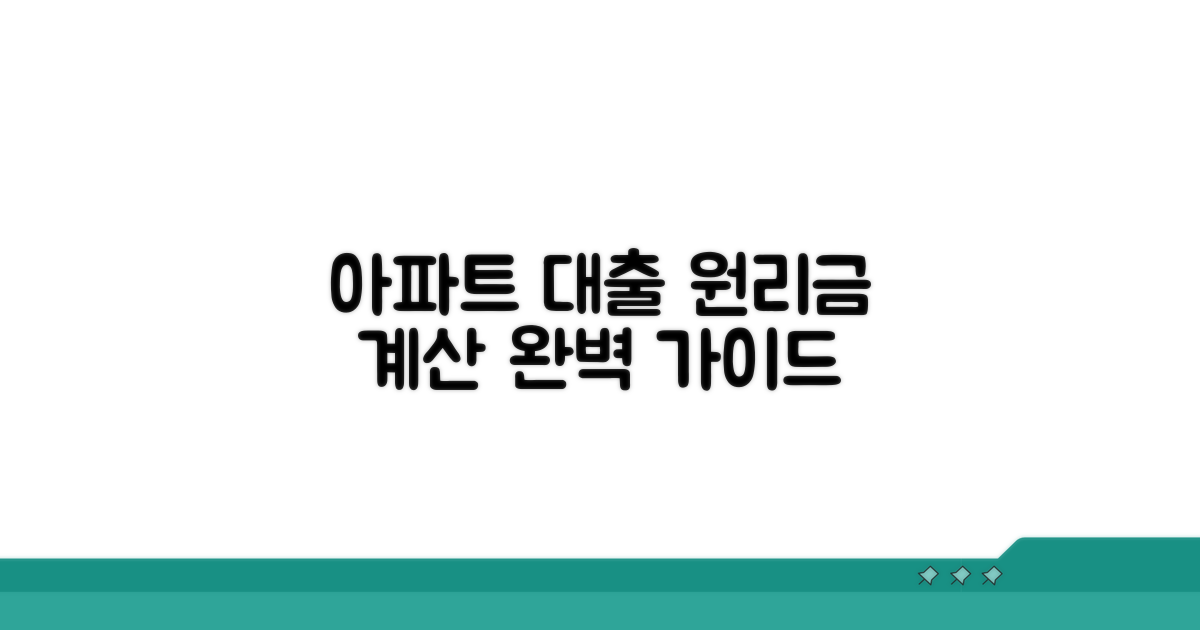 아파트 대출, 원리금 계산 완벽 가이드