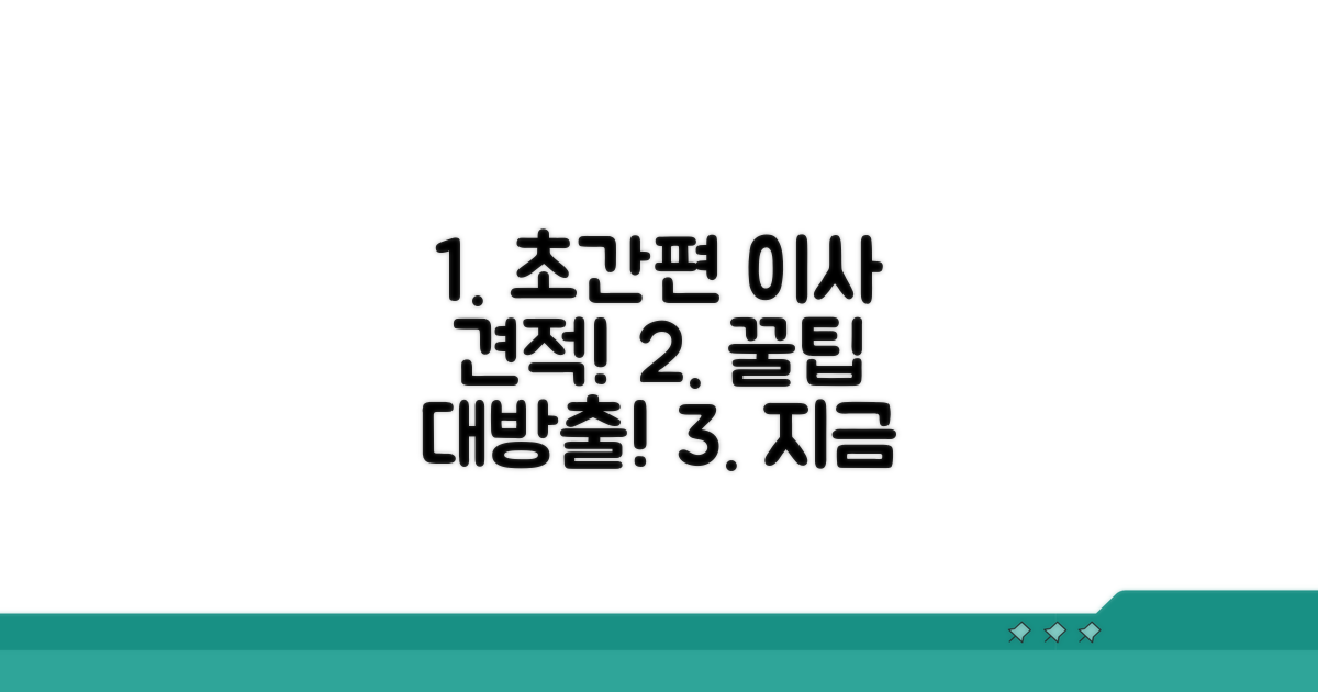 신속하고 정확한 이사 견적 받는 법