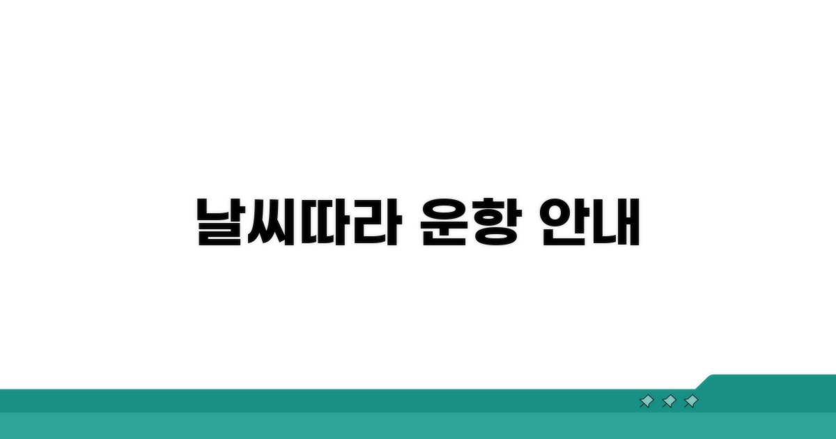 날씨 따라 달라지는 운항 안내