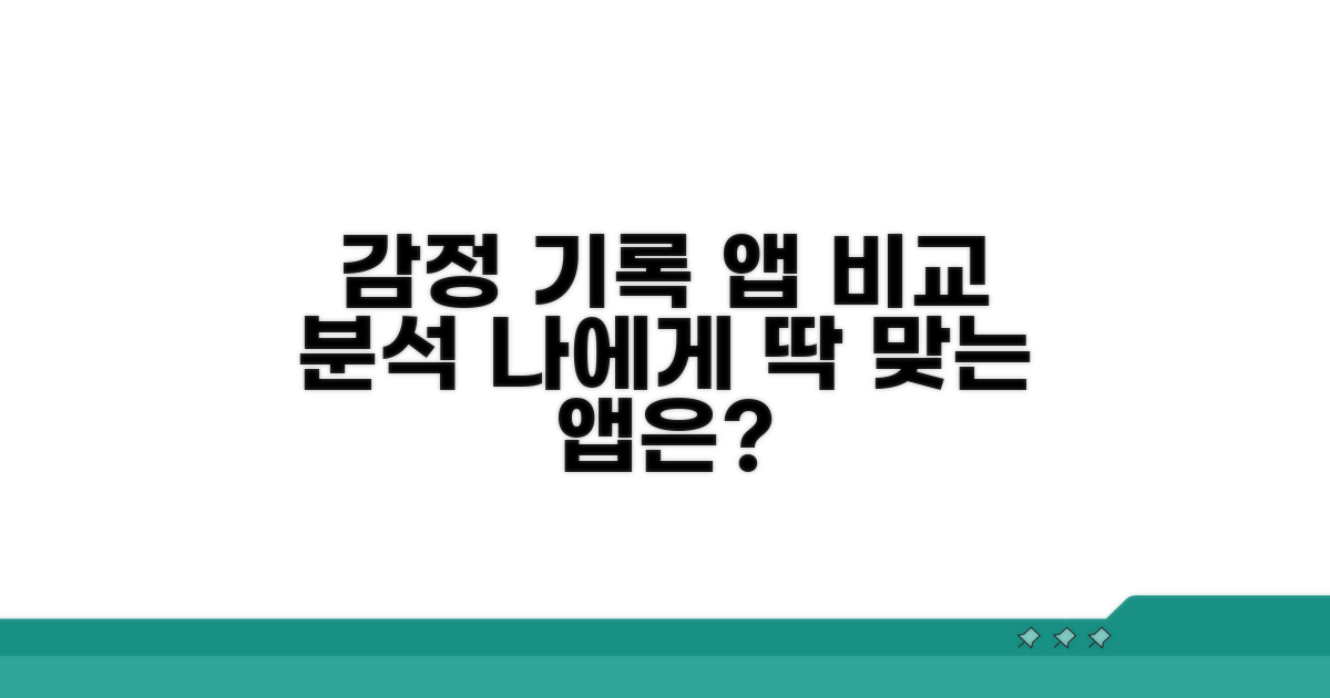 감정 기록 기능 비교 분석