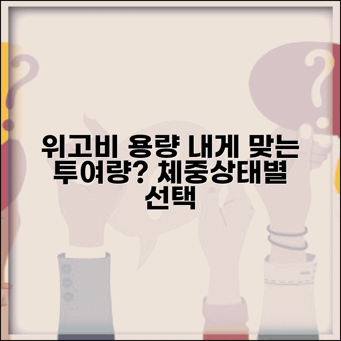 위고비 용량 선택 가이드 | 체중과 상태에 따른 최적 투여량 안내