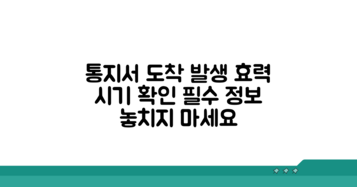 통지서 도착과 효력 발생 시점