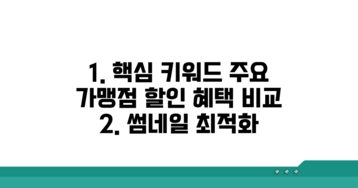 주요 가맹점별 할인 혜택 비교