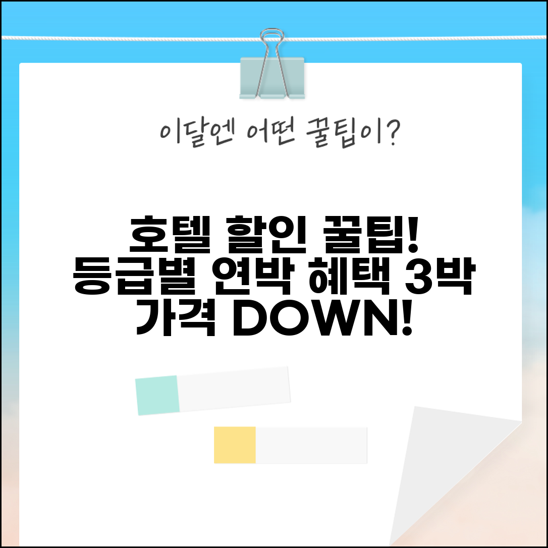 호텔 연박 할인 등급별 프로모션 비교 | 3박 이상 숙박 시 가격 혜택