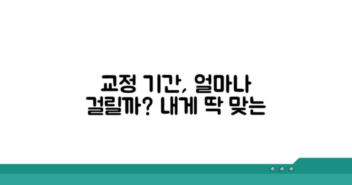 나에게 맞는 교정 기간은 얼마일까?