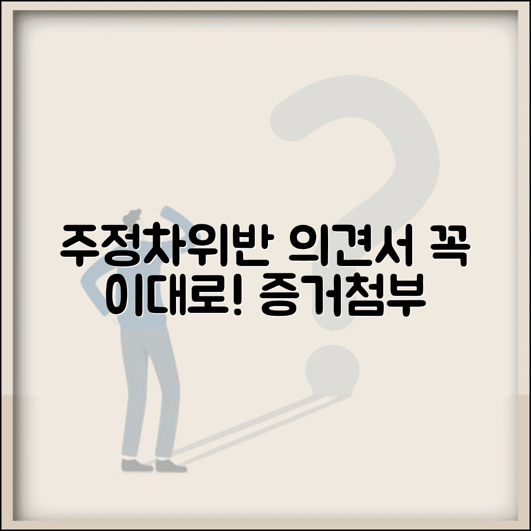주정차위반 의견진술서 작성법 | 설득력 있는 진술서 작성과 증거 자료 첨부