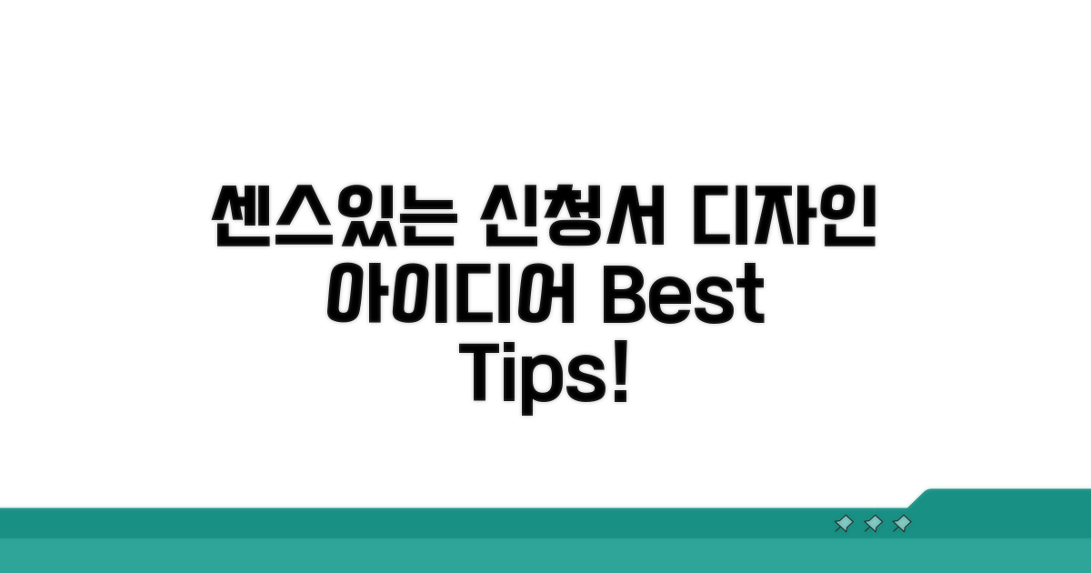 센스있는 신청서 디자인 아이디어