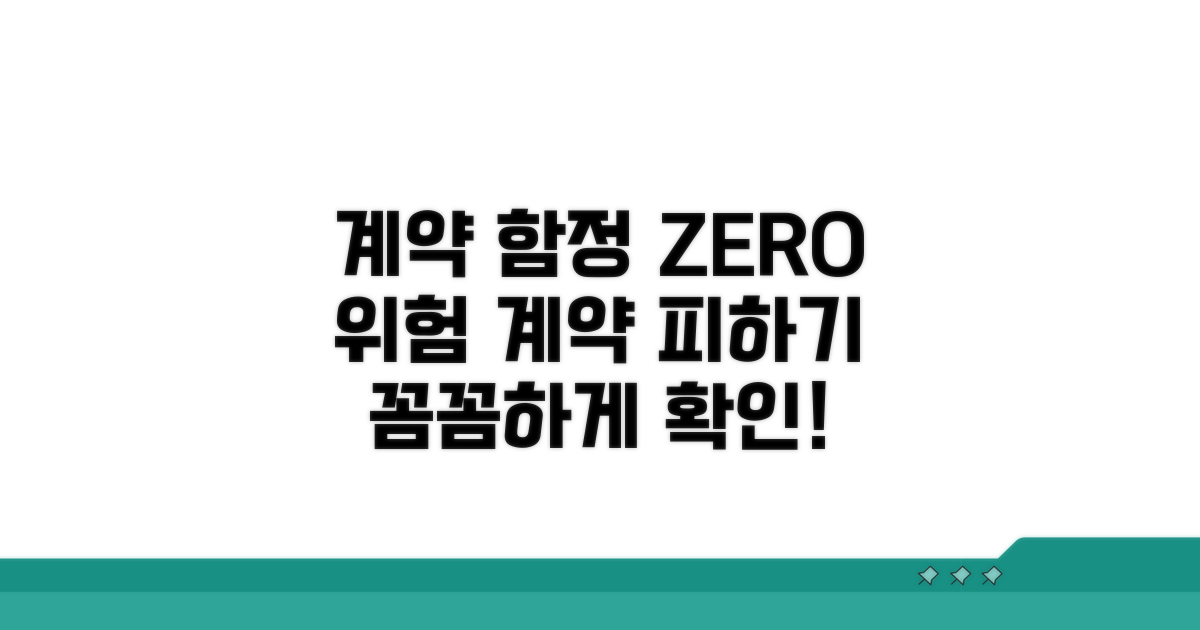 계약 시 주의해야 할 함정 피하기