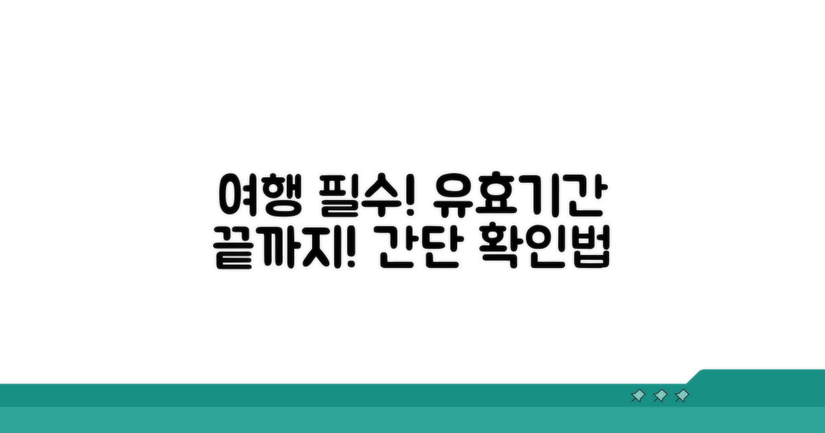 여행 계획 시 유효기간 확인법