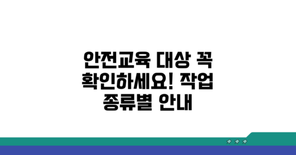 특별안전교육 대상 작업 종류