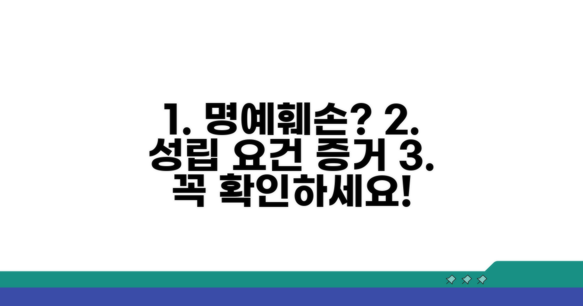 명예훼손 성립 요건과 증거
