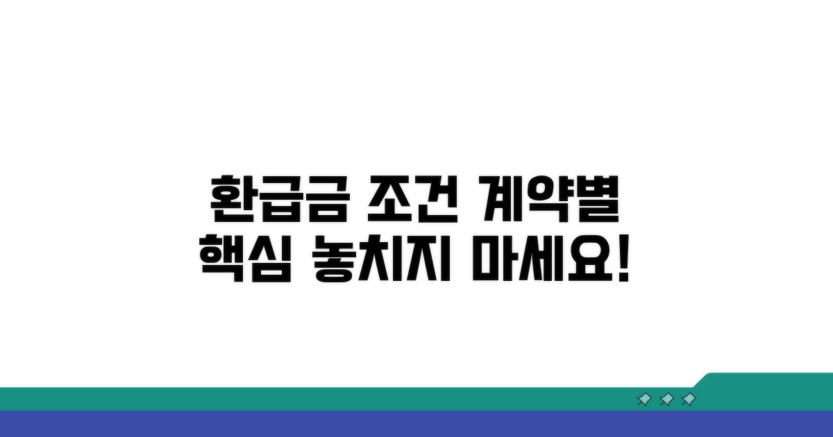 계약별 환급금 지급 조건