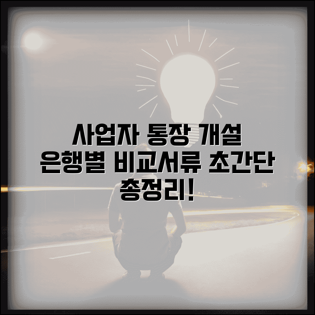 사업자통장 개설 방법 절차 서류 | 은행별 비교, 필요 서류 총정리