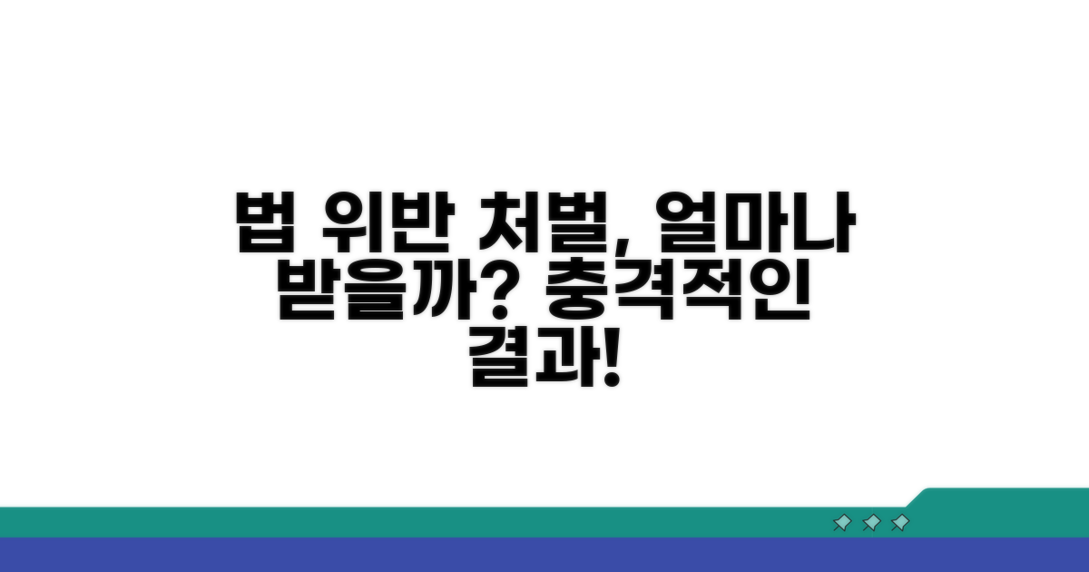 법률 위반 시 받을 수 있는 처벌