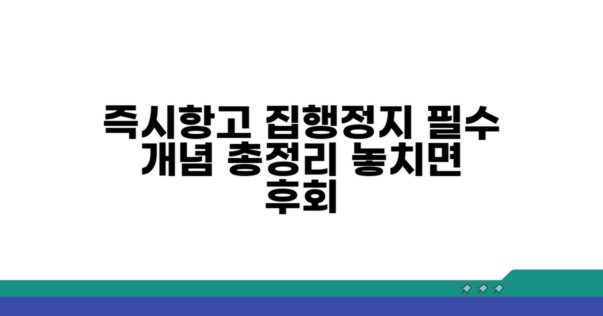 즉시항고와 집행정지 핵심 개념