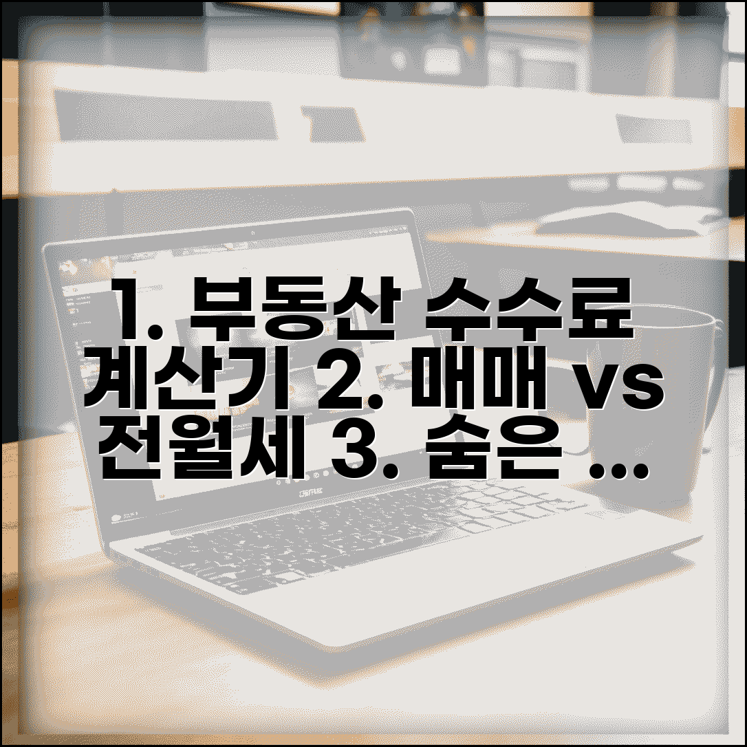 중개수수료 계산기 활용 가이드 | 매매vs전월세 수수료 차이 | 정확한 비용 산출법 비교