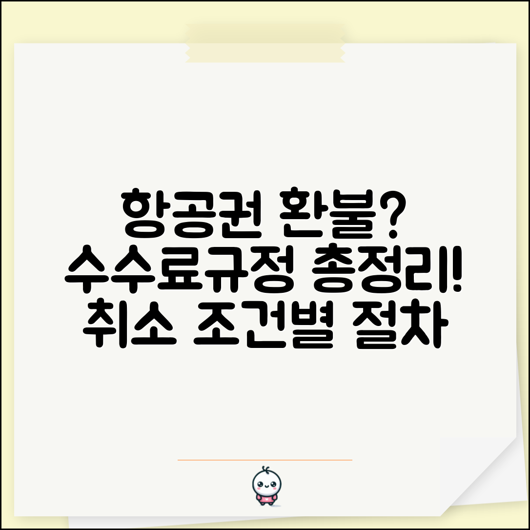 항공권 환불 수수료 기준 | 항공권 취소 환불 규정, 조건별 절차 총정리