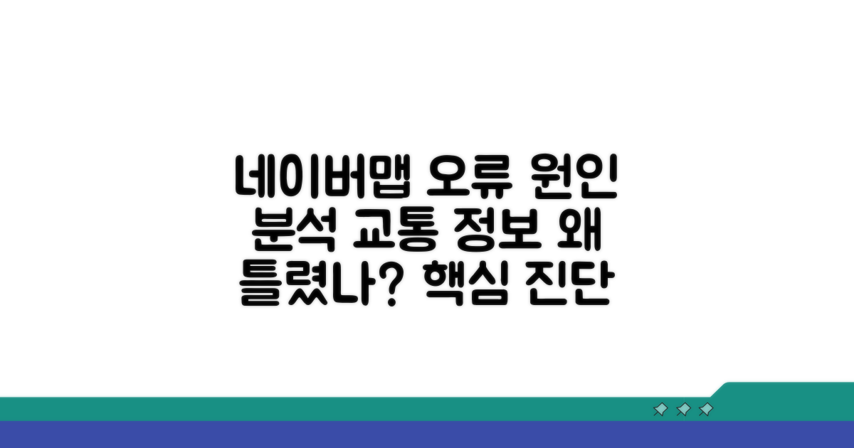 네이버맵 교통 오류 원인 분석