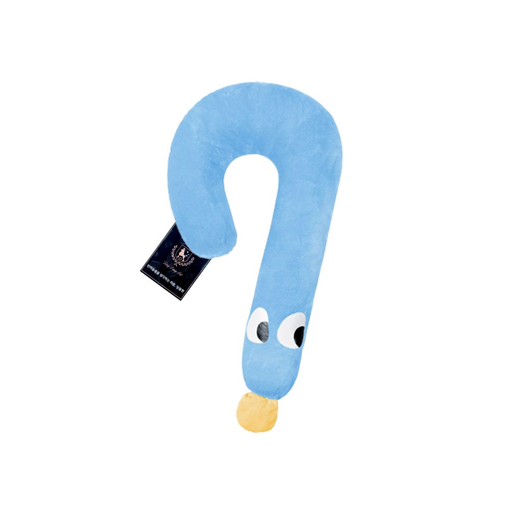 딩동펫 반려동물 물음표 코튼 애착인형 목베개, 블루, 1개 상세 이미지 2