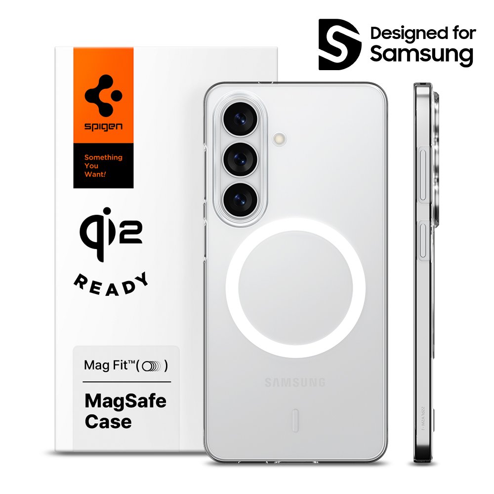 Qi2 인증 갤럭시 맥세이프 케이스 초슬림 에어스킨 맥핏 클리어화이트, 갤럭시S26 상세 이미지 1