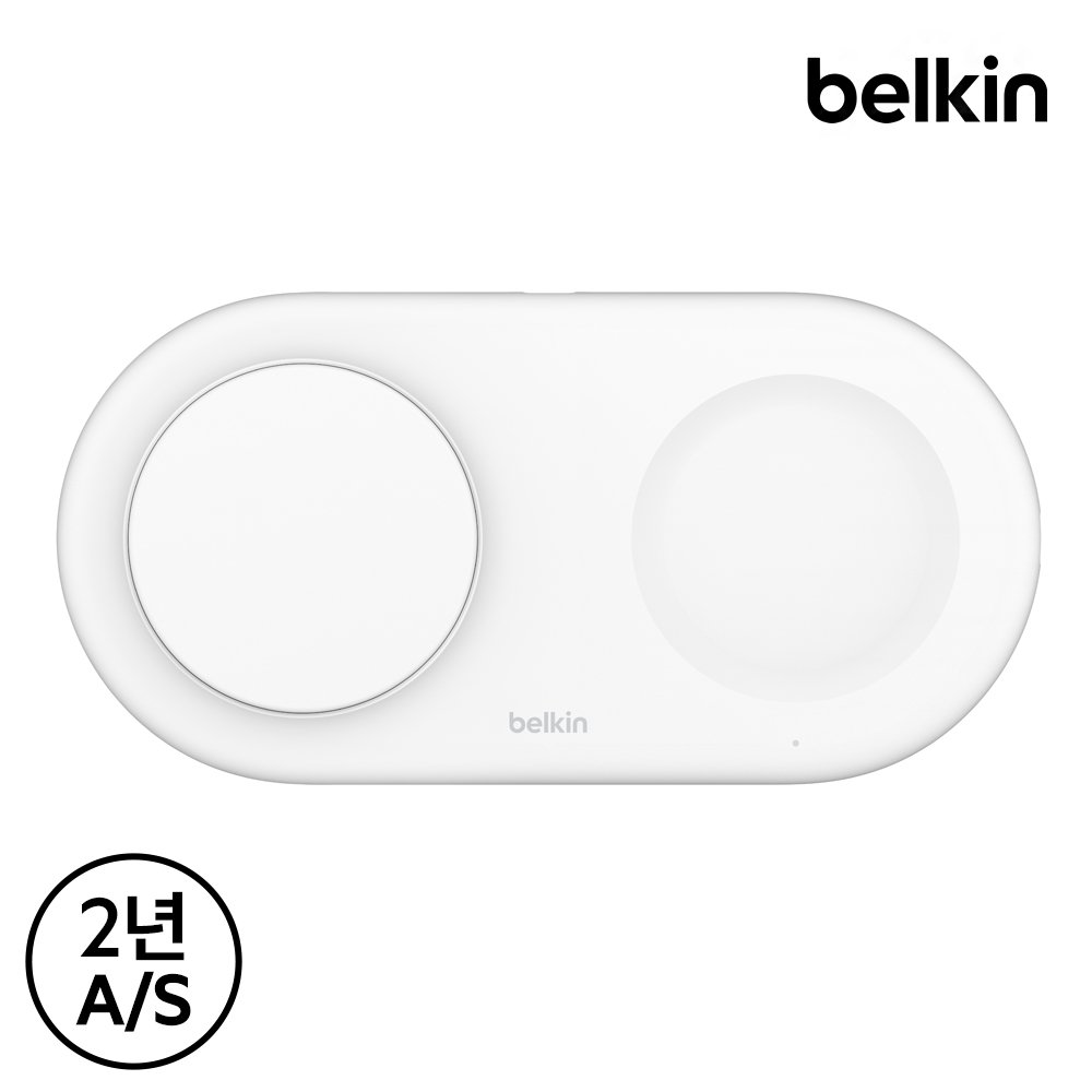 벨킨 Qi2 15W 2in1 마그네틱 무선 충전 패드 WIZ021qc 갤럭시 S26 S25 아이폰17 16 15 14 13 12 호환 상세 이미지 2