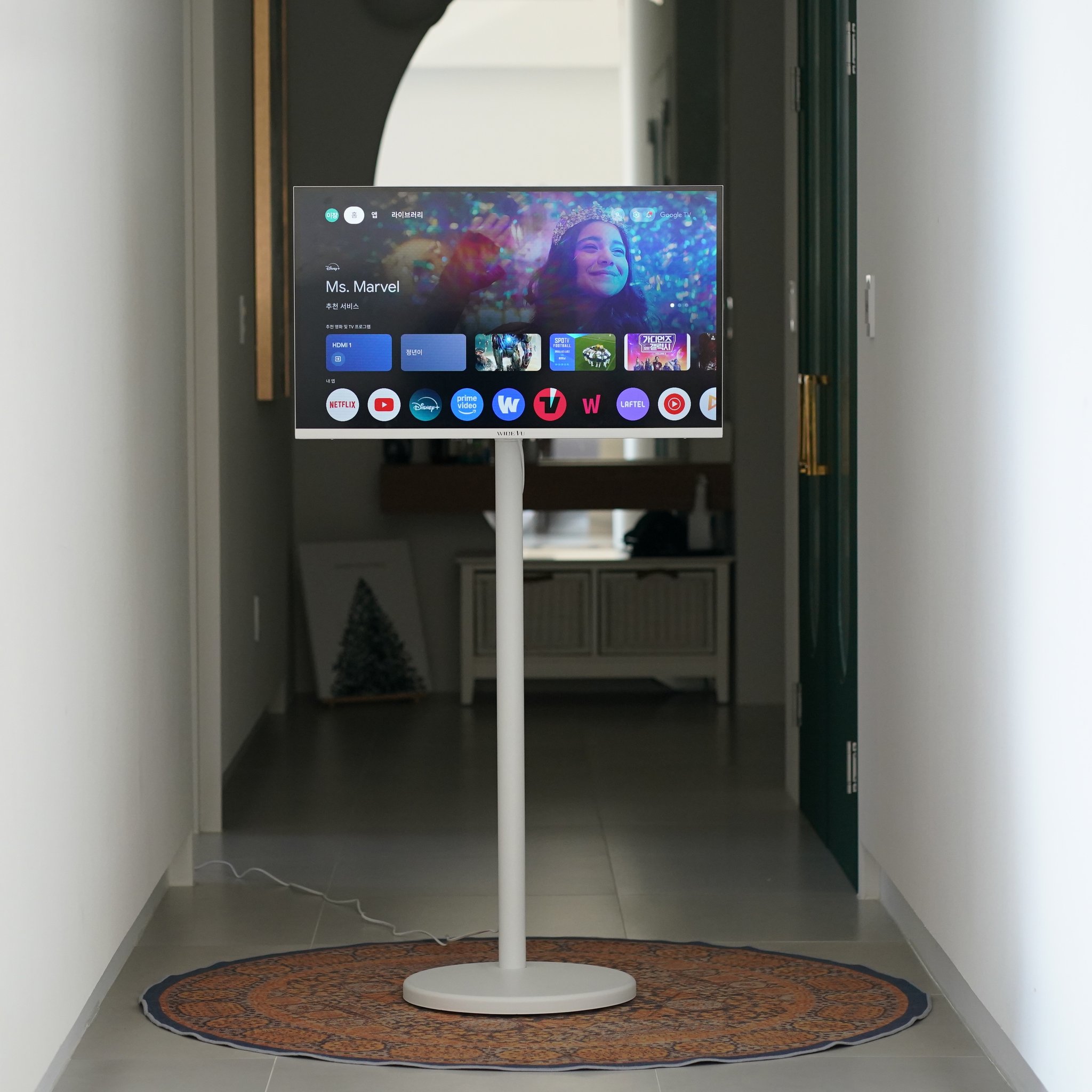 와이드무빙뷰 화이트에디션 삼탠바이미 셋트 81cm(32인치) HD 스마트 이동식 TV 중소바이미 삼텐바이미 V1 셀프설치가능 상세 이미지 2