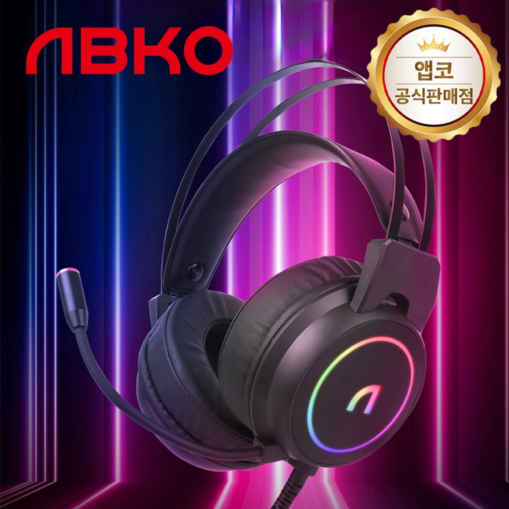 앱코 N500 가상 7.1 ENC 초경량 RGB 게이밍 헤드셋 상세 이미지 1