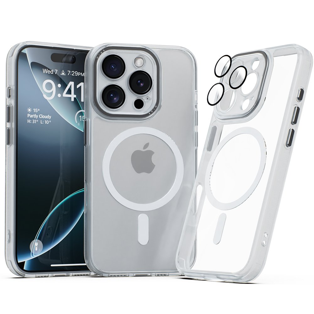 미아크 렌즈보호 풀커버 맥세이프 케이스 블랙, 아이폰16 프로 맥스 상세 이미지 2