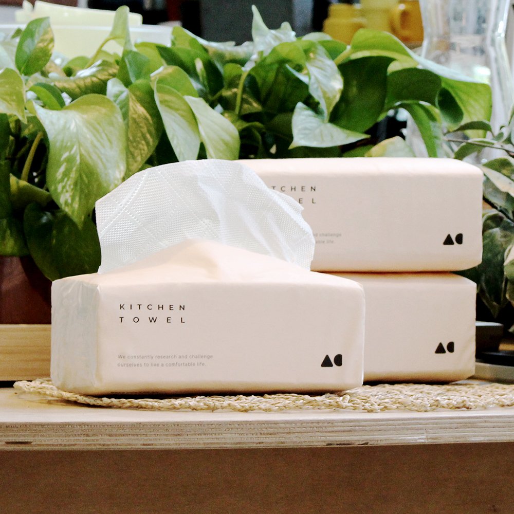 올챌린지 도톰한 3겹 뽑아쓰는 키친타올 100매 4개+4개+1개 100%천연펄프 상세 이미지 2