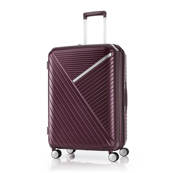 샘소나이트 폴리카보네이트 68cm 25인치 캐리어 확장형 고급 와인색 퍼플 경량 여행용 상세 이미지 1