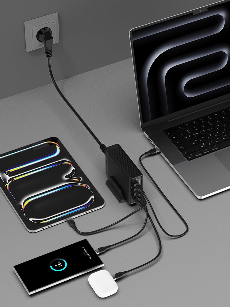 PD3.1 240W PPS GaN 접지 멀티 초고속 충전기 GN310 화이트 상세 이미지 2