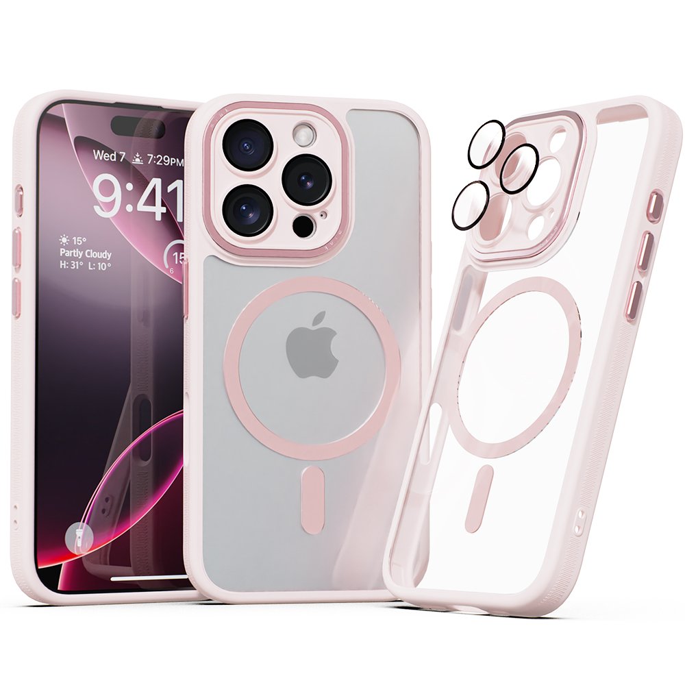 미아크 렌즈보호 풀커버 맥세이프 케이스 블랙, 아이폰16 프로 맥스 상세 이미지 1