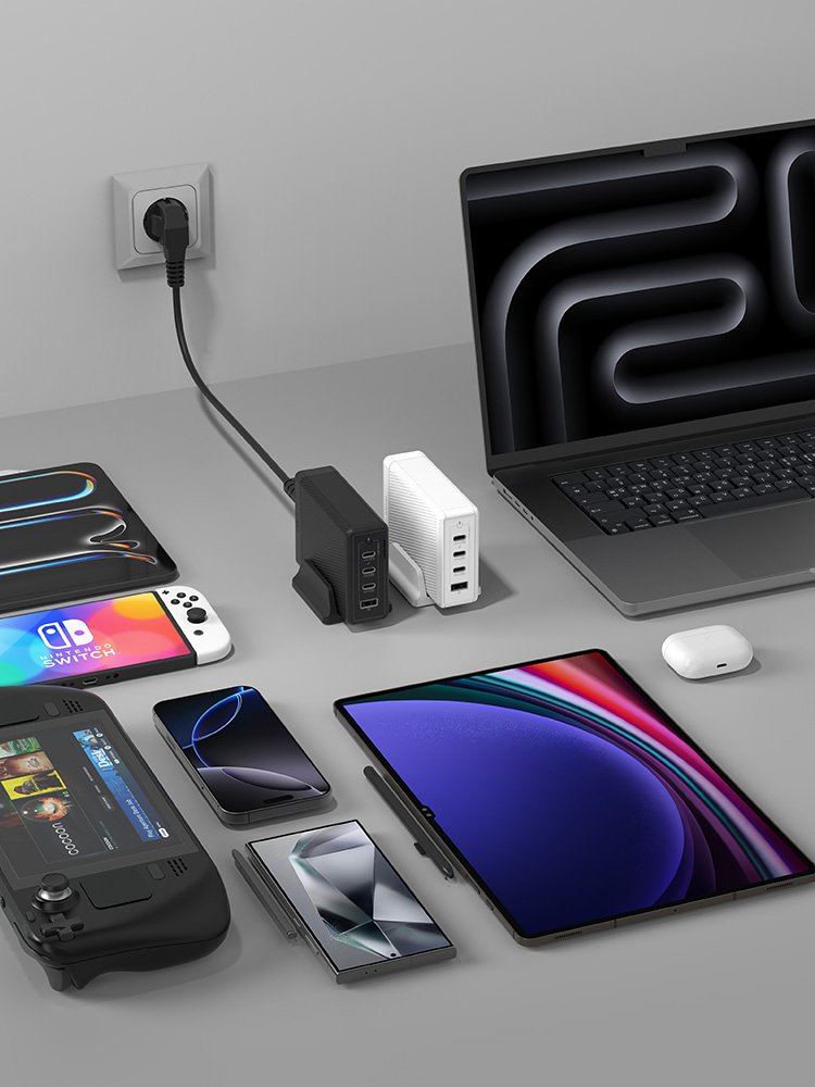 PD3.1 240W PPS GaN 접지 멀티 초고속 충전기 GN310 화이트 상세 이미지 1