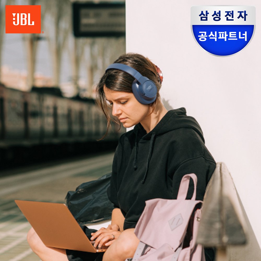 삼성공식파트너 JBL T770NC 노이즈캔슬링 블루투스 헤드셋 무선헤드폰 블루 상세 이미지 1