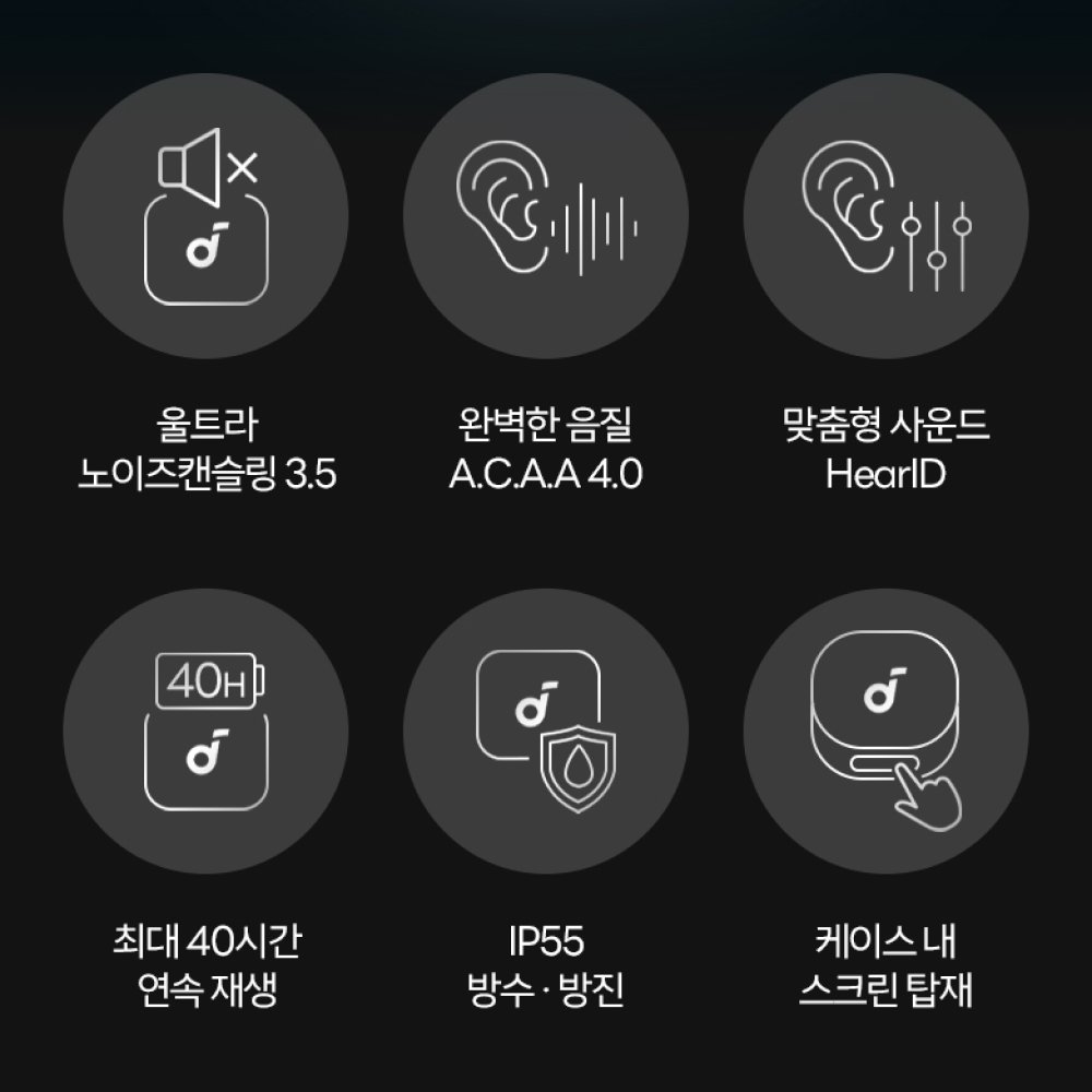 앤커 사운드코어 리버티4 프로 노이즈캔슬링 블루투스 이어폰 A3954 상세 이미지 2